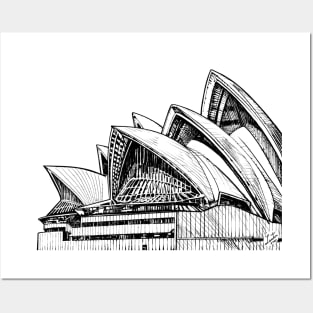 SYDNEY OPERA HOUSE ink painting .2 Posters and Art